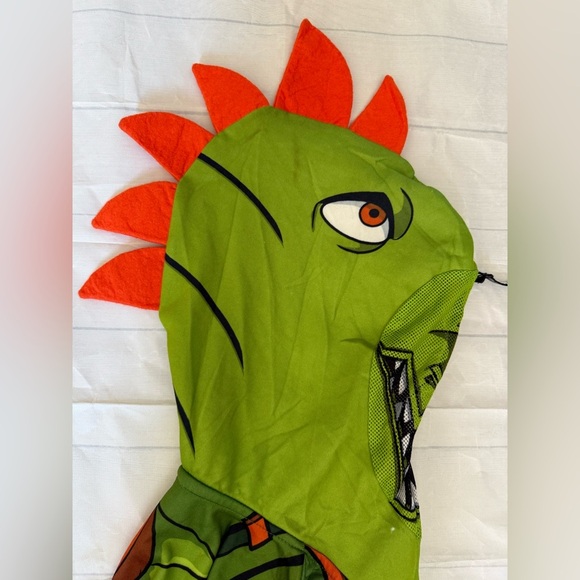 Fortnite Hoodie Boys M Green Dino Rex Costume Full Zip Cosplay Gamer Sweatshirt - Picture 11 of 15